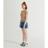 インターロック ステッチ レーストップ / INTERLOCK STITCH LACE TOP_ORANGE