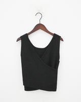 ラップクロップニットキャミ / Wrap Crop Knitted Camis (2color)