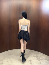 フリーストラップシャーリングミニスカートパンツ / 933. Free strap shirring mini sk-pt (2color)