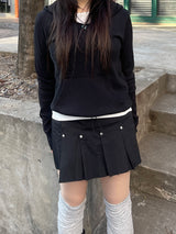 ミックスフードスウェットシャツ / Mixed hooded sweatshirt.
