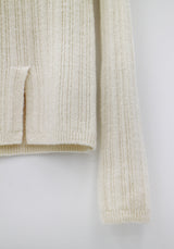 スプリットポイントオフショルダーニット/Split Point Off-Shoulder Knit (2color)