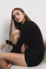 Shirring Top Black