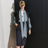 BONNIE BLOCK SKIRT, NAVY CHECK (6628107681910)