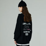 グラフィティプリンティングフードジップアップ/GRAFFITI PRINTING HOOD ZIP-UP-BLACK
