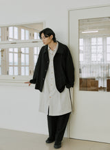ユニセックスワイドスリーブロングシャツ/unisex wide sleeve long shirts natural