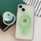 オーシャングリーングラデーションマグセーフフォンケース＆スマホグリップセット