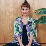 [Hawaiian Shirt] Life in Travel-Tie-dye Purple (6626232434806)
