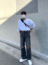 イージーデストロイデニムパンツ