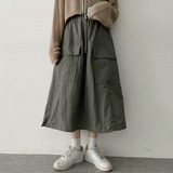 トップTシャツナイロンストリングロングスカート / Top T-shirt nylon string long skirt