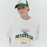 マルチーズキャプテンゴーレムTシャツ/Maltese captain GOOREUM half sleeve tshirt