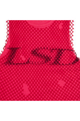 [23SS LSD COLLECTION] メッシュレイヤードノースリーブトップ / [23SS LSD COLLECTION] Mesh Layered sleeveless Top_Red