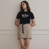 ナイロンファスナーミニスカート /Nylon Zipper mini skirt [2 Color]