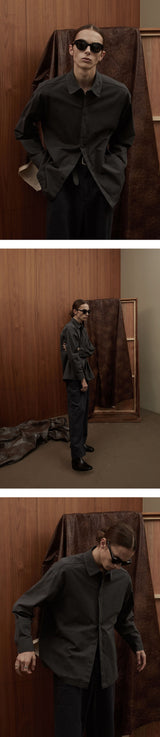 イージーオーバーサイズシャツ / EASY OVERSIZE SHIRTS [CHARCOAL]
