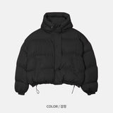 LMN レオフードクロップドパッディドジャケット