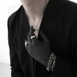 8mm O チェーン ブレスレット / [BLESSEDBULLET]8mm O chain bracelet_dark silver