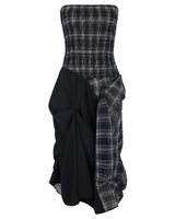 スモッキングドレープドレス/DOZI - Smocking Draped Dress _ Black