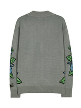 HAWAIIAN PATTERN JACQUARD CARDIGAN GRAY (6585446989942)