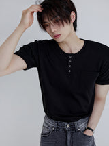 [COSYHARU MADE] single cotton short-sleeved shirt