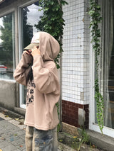 アイズオーバーサイズフィットワッフルニットフーディ