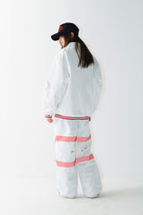 スポーティロゴカラーバーシティジャケット/BSR2223FWJK023 SPORTY LOGO COLLAR VARSITY JACKET WHITE