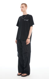 HIDDEN BUTTON PANTS_BLACK