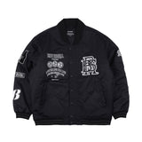 ロゴパッチバーシティジャケット/BSR2223FWJK020 DFR LOGO PATCH VARSITY JACKET BLACK