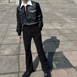3 TAP French Leather Crop Shirt Jacket (2color)