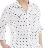 オーバーフィットドットプリントシャツ/OVERFIT DOT PRINT SHIRT-WHITE