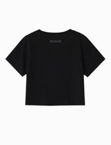 W03 ブラックコンセプトクロップTシャツ