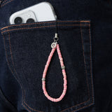 ミニシェルフォンストラップキーリング / MINI PINK SHELL PHONE STRAP KEY RING
