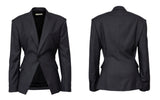 GRAY HOURGLASS STRIPE BLAZER (6679786160246)
