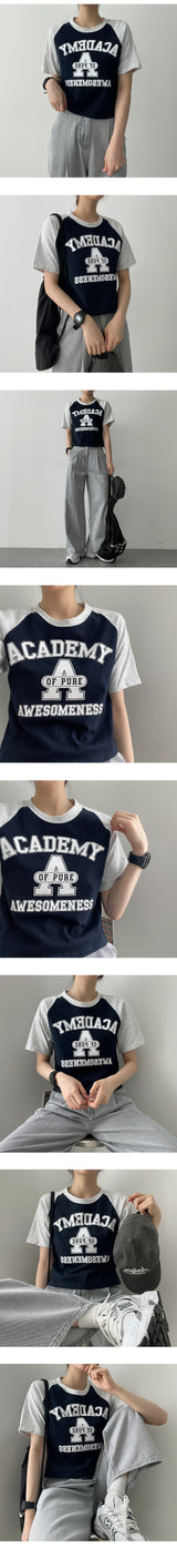 アカナグランクロップド半袖シャツ / Acanaglan cropped short sleeve shirt