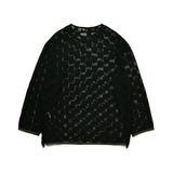 ネットウェーブチェッカーニット / NET WAVE CHECKER KNIT_BK