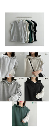 マイストリングフードベスト/Maj String Hooded Vest
