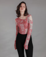 Collage Artwork Sleeve Cut-out Top (6676029702262)