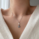 シンプルハートコインユニークネックレス/sehi Simple Heart Coin Unique Necklace