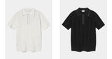 キコスコッチショートスリーブカラーニットウェア / OWN Kiko Scotch Short-Sleeved Collar Knitwear (2 colors)