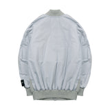 [UNISEX] Fleece-Back Cotton-Jersey and Padded Shell Zip-Up Sweatshirt (Grey) (6656650903670)