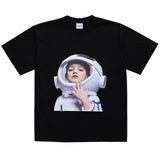 ADLV ベイビーフェイス半袖Tシャツ BLACK ASTRONAUT
