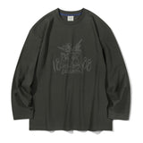 Painting KKAHO long Sleeve T57  Khaki Chacoal (6614928818294)