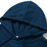 Lettering Knit Contrast Hoodie [VINTAGE BLUE] (6618799374454)