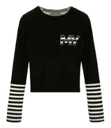 ストライプロゴTシャツ(MRC23T168)