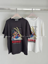 Ski dog short-sleeved T-shirt