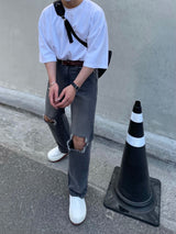 イージーデストロイデニムパンツ