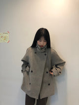 Zelda double pea coat