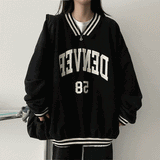 Deover Boxy Color Fleece Neck Sweatshirt