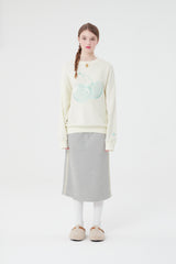 スモールチェリーミディスカート／SMALL CHERRY MIDI SKIRT [MELANGE GRAY]