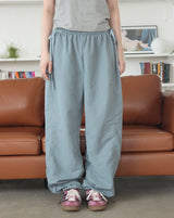 ribbon string pants (blue-gray)