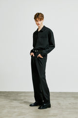 essential welt pocket slacks black (6615505010806)