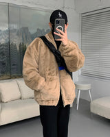 UIミンクファータートルネックジップアップジャンパー